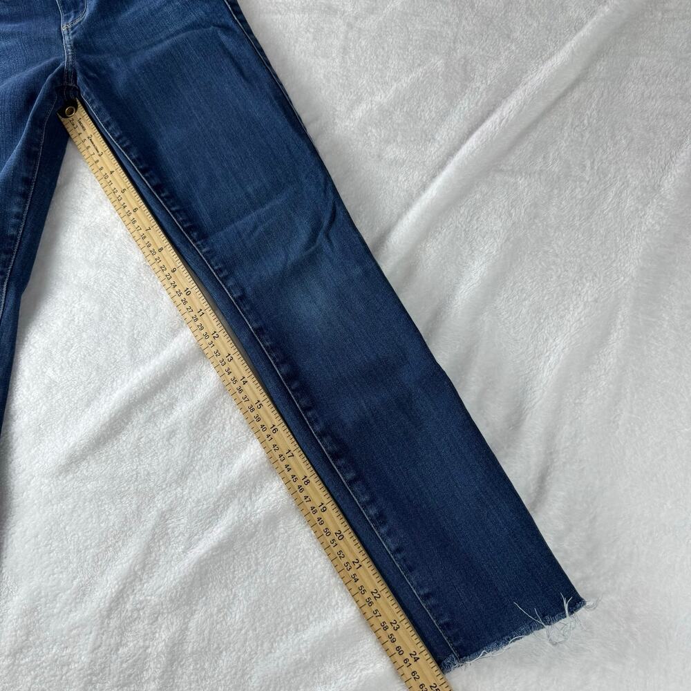 PAIGE Verdugo Ankle Jeans Womens 26 Blue Skinny Stretch Raw Hem Denim - Picture 7 of 13